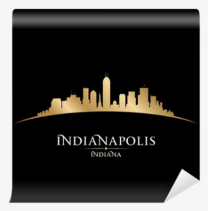 Indianapolis Indiana City Skyline Silhouette Black - Indiana Skyline Outline #1766182