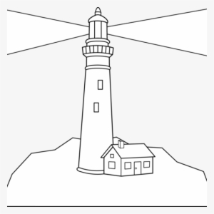 Lighthouse Images Clip Art Fish Clipart Hatenylo - Lighthouse Cartoon Black And White #1766328