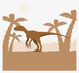 Dinosaur Cartoon Silhouette Illustration Material Transprent - Dinosaur #1766459