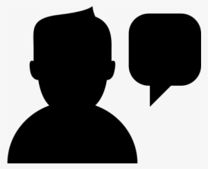 Man Talking Silhouette With Speech Bubble Vector - Silhouette Of Person Talking #1767005