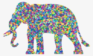 This Free Icons Png Design Of Low Poly Prismatic Elephant #1767139
