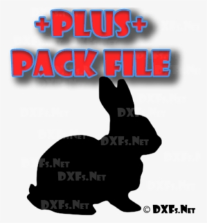 Dxf258-p Bunny Rabbit Silhouette Design For Cnc Cutting - Rabbit Silhouette Png #1767866