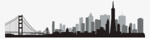 San Francisco Skyline Png Svg Library Download - San Francisco City Skyline Vector #1768358
