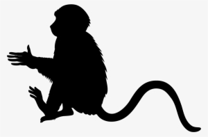 Monkey Black Silhouette - Silhouette Singe #1768629 Monkey Black Silhouette - Silhouette Singe #1768629