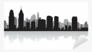 Philadelphia City Skyline Silhouette Sticker • Pixers® #1768815