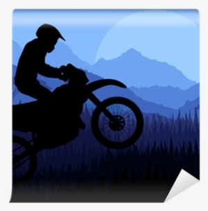 Motorbike Riders Motorcycle Silhouettes In Wild Mountain - Motorcycle #1769342