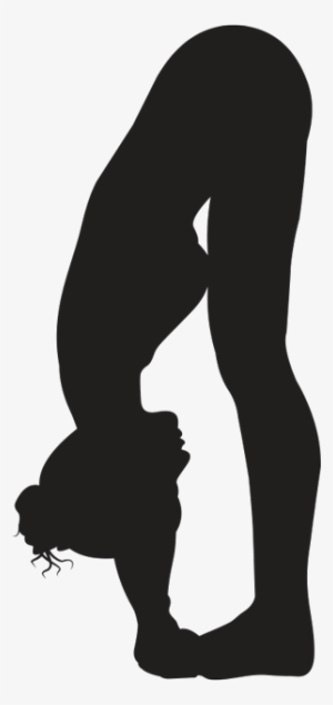 5 Yoga Poses To Reduce Stress & Anxiety - Forward Fold Pose Silhouette #1769365