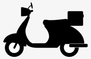 Compact Motorcycle - Clipart Png Silhouette Scooter #1769470
