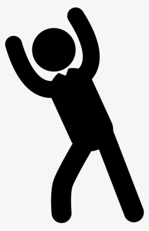 Man Posture Silhouette Standing With Raised Arms - Icon #1769818