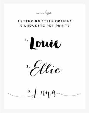 This Custom Print Features A Dachshund Silhouette In - Calligraphy #1770112