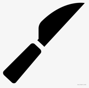 Knife Silhouette Clipart - Transparent Black Knife Clipart #1770235