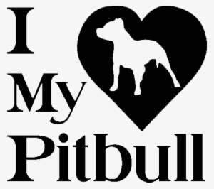 I Love My Pitbull - Heart Dog Puppy Sticker Car Window Vinyl Decal (pitbull) #1770871