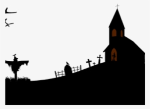 Graveyard Clipart Graveyard Scene - Spooky Church Clipart #1770872