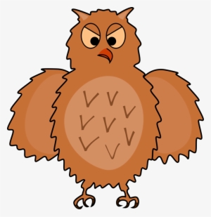 Black And White Owl Drawing Silhouette Email - Bird Cartoons Front Side View #1770979