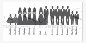 Wedding Party Graphics For Programs Dwya6i Clipart - Wedding Party Silhouette Clip Art #1771432