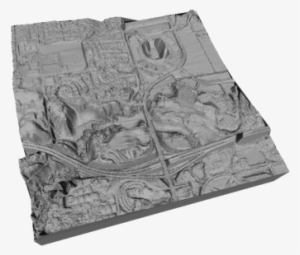 Rendering Of South Ames 3d Printable Model - Relief #1771596