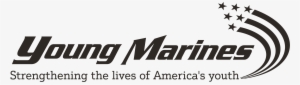 Logo Primary Black Tag Png, Young Marines With - Young Marines Logo #1771851