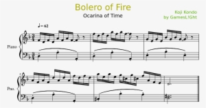 Bolero Of Fire Sheet Music Composed By Koji Kondo By - Across Black Keys Piano Sheet #1778108