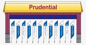Home > Pvc Yard Sails > Two Panel Stock Logo > Prudential - Electric Blue #1782400