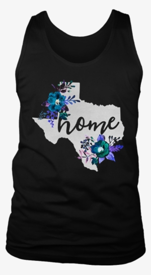 Texas Home Chalkboard Watercolor Flowers State T-shirt - Texas Home Chalkboard Watercolor Flowers Unisex Tshirt #1782915