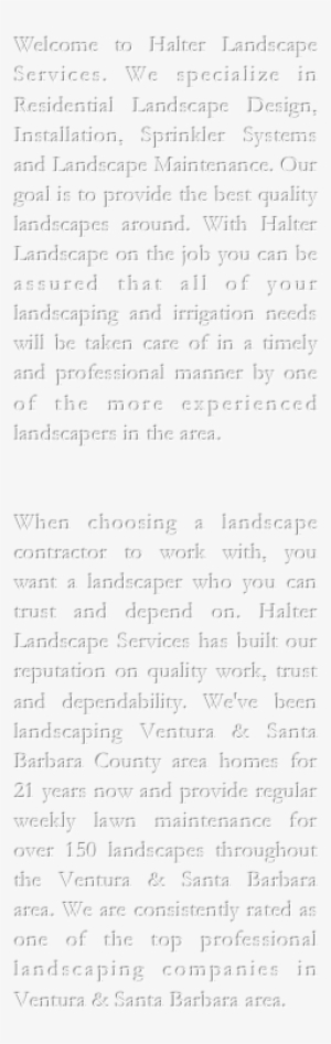 Welcome To Halter Landscape Services - Document #1783734