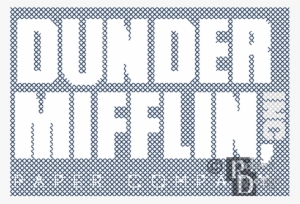 Dunder Mifflin Logo Cross Stitch Pattern For Shirt - Dunder Mifflin Paper Logo #1784065