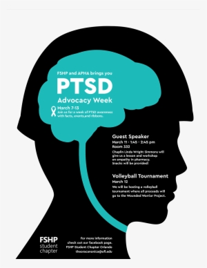 Fshp Logo And Ptsd Flyer On Behance Clip Stock - Ptsd Ribbon Transparent #1785731