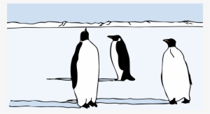 Penguin Drawing Graphic Arts Silhouette - Penguins On Ice Clipart #1786557