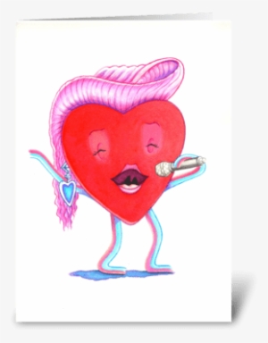 Female Heart Greeting Card - Cartoon #1787344