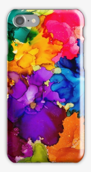 Tropical Explosion Original Alcohol Ink Artwork Iphone - Mobile Phone Case #1788461