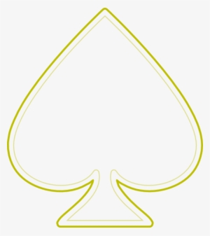 Gold Spade Png - Ace Of Spades Outline #1788965