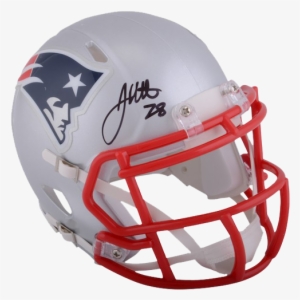 James White Autographed New England Patriots Mini Helmet #1789439