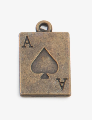 Brass Ace Of Spades Charm - Locket #1789514