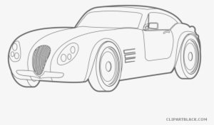 Clipart Black And White Car Outline - Car Outline Car Clip #1789963