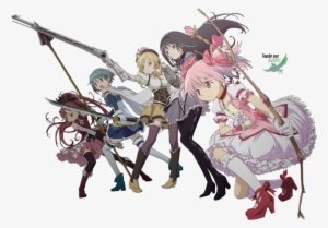 Puella Magi Madoka Magica Group 3 Render By Anouet-d5fmohk - Puella Magi Madoka Magica, The Complete Tv Series [dvd] #1790343