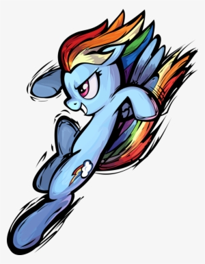 Fanmade Rainbow Dash Fighting With Colourful Background - Rainbow Dash Fan Art #1790539
