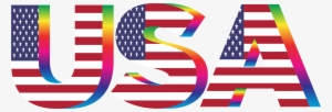 This Free Icons Png Design Of Usa Flag Typography Rainbow #1790707