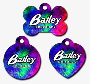Personalized Rainbow Background Pet Tag For Dogs And - Dog #1790921