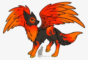 Wolf With Wings - Fire Wolf Drawing #1792066
