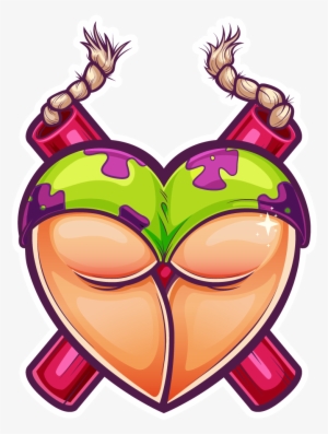 Jolly Roger On Behance - Booty Heart Sticker #1793499