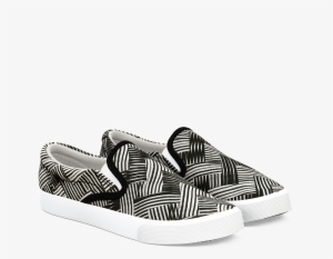 60610 1391 110 Abstractchevronweave Ibrahimh Blackwhite - Slip-on Shoe #1794057