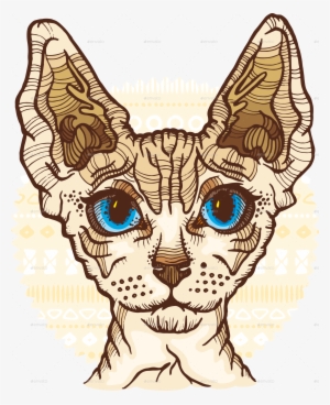 Sphynx Cat 1 - Cat Vector #1795088