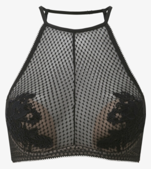 Geo Chic Bralet Product Front - Gossard 14601 Women's Geo-chic Black Embroidered Padded #1795706