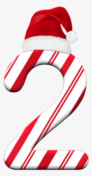 Cartoon Running Candy Cane - Numeros De Navidad #1796269