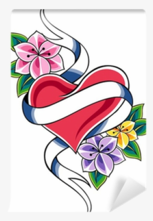 Herz Mit Blumen Tattoo #1796628