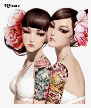 Render Tattoo Png Ptaxdyndnsorg Fantasy Art, Fantasy - Anime Female Hannya Mask #1796655
