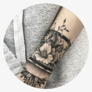 Tattoo Removal - Tattoo Flower Arm Band #1796682