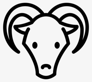 This Is An Animal With Two Curved Horns That Jut From - Goat Icon #1796840