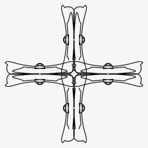 Outline, Cross, Crosses, Christian, Religion, Sacred - Greek Cross #1797095
