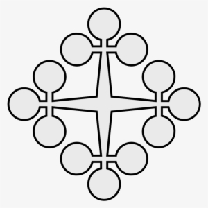 Coa Illustration Cross Bottony - Carbon #1797620